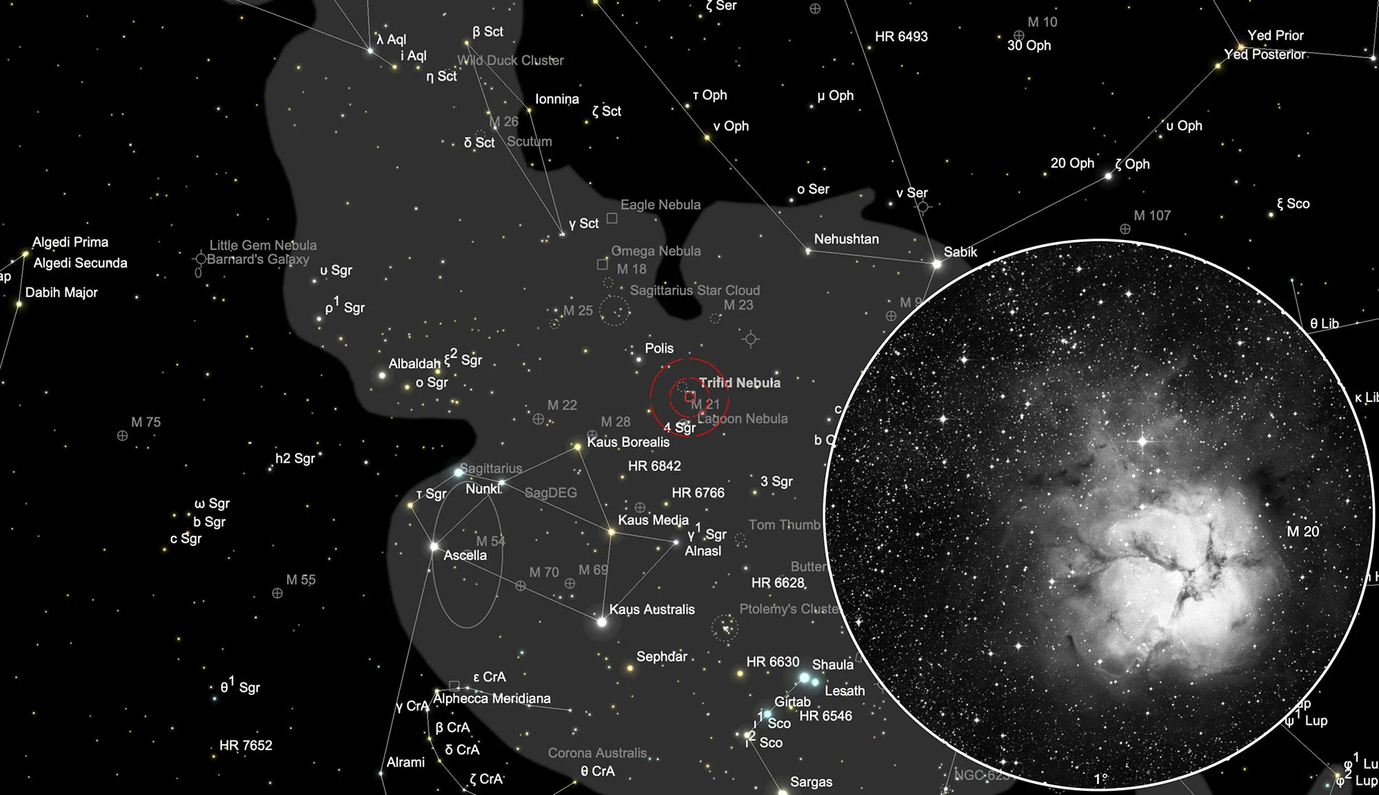 Karte Messier 20