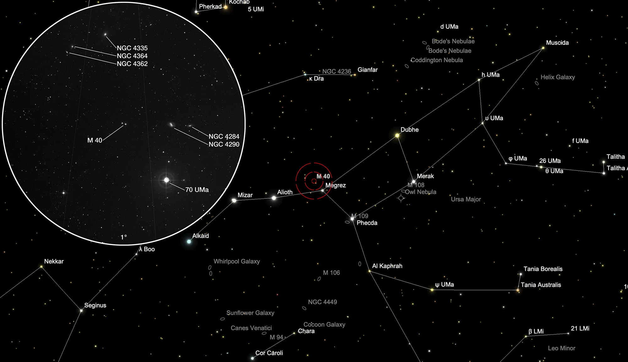 Chart Messier 40