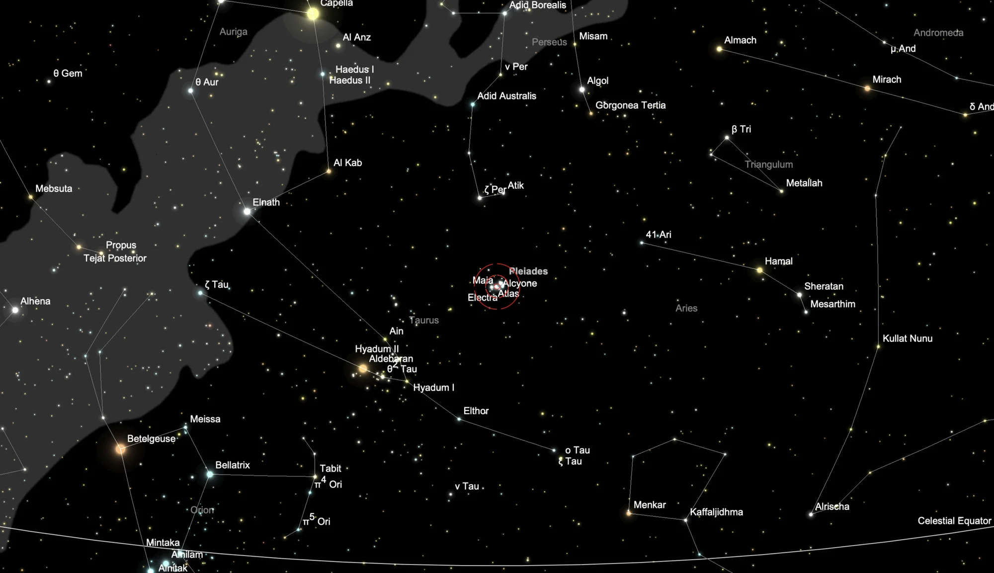 Karte Messier 45
