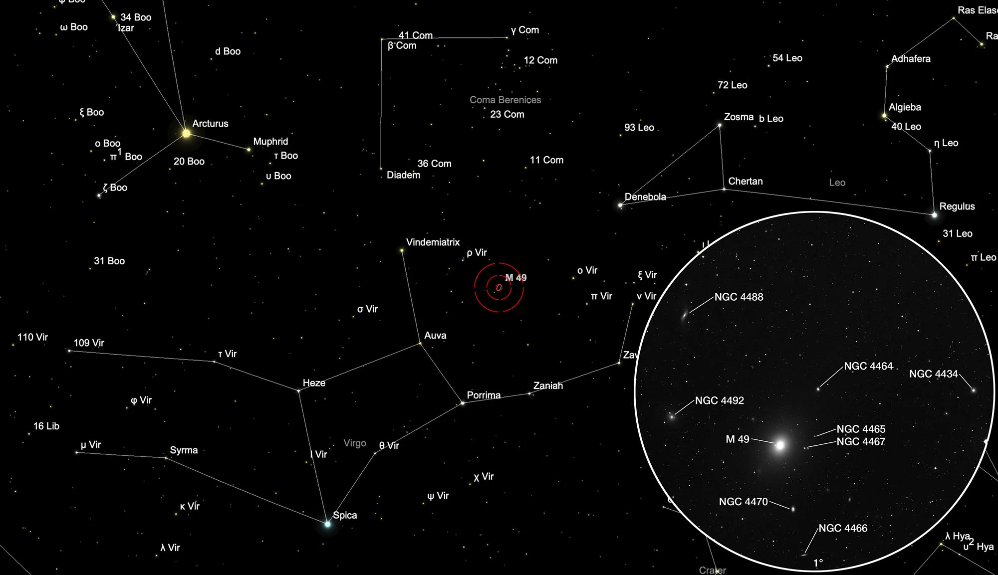 Chart Messier 49