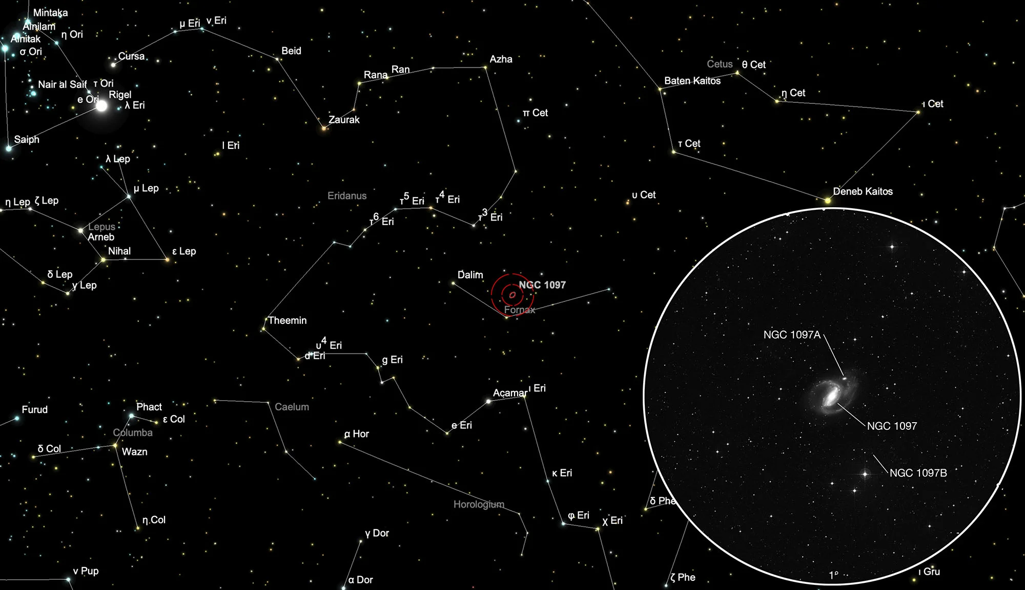 Karte NGC 1097