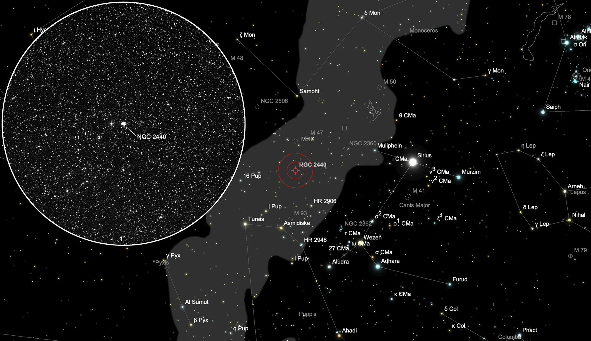 Chart NGC 2440