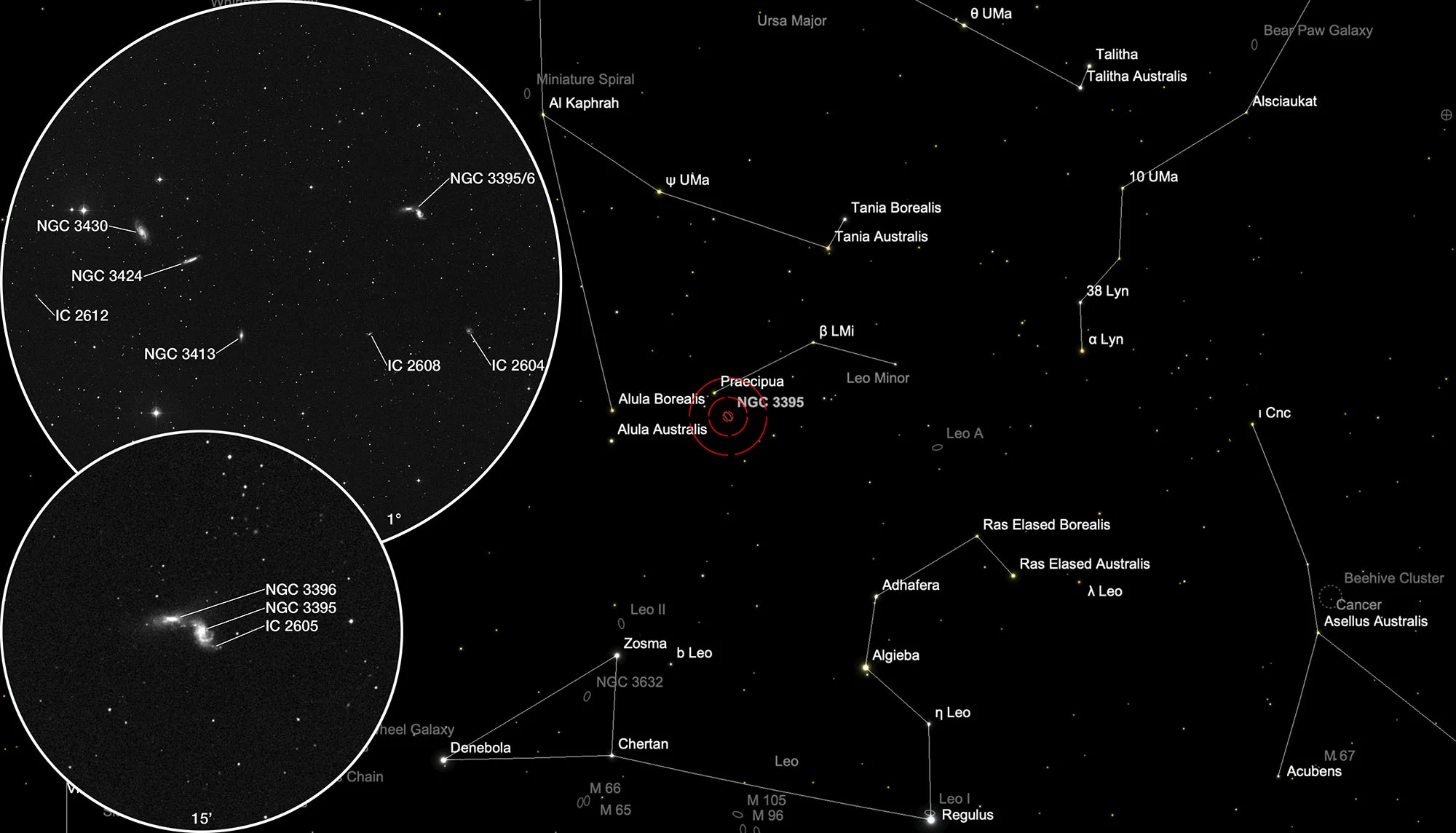 Karte NGC 3395/6