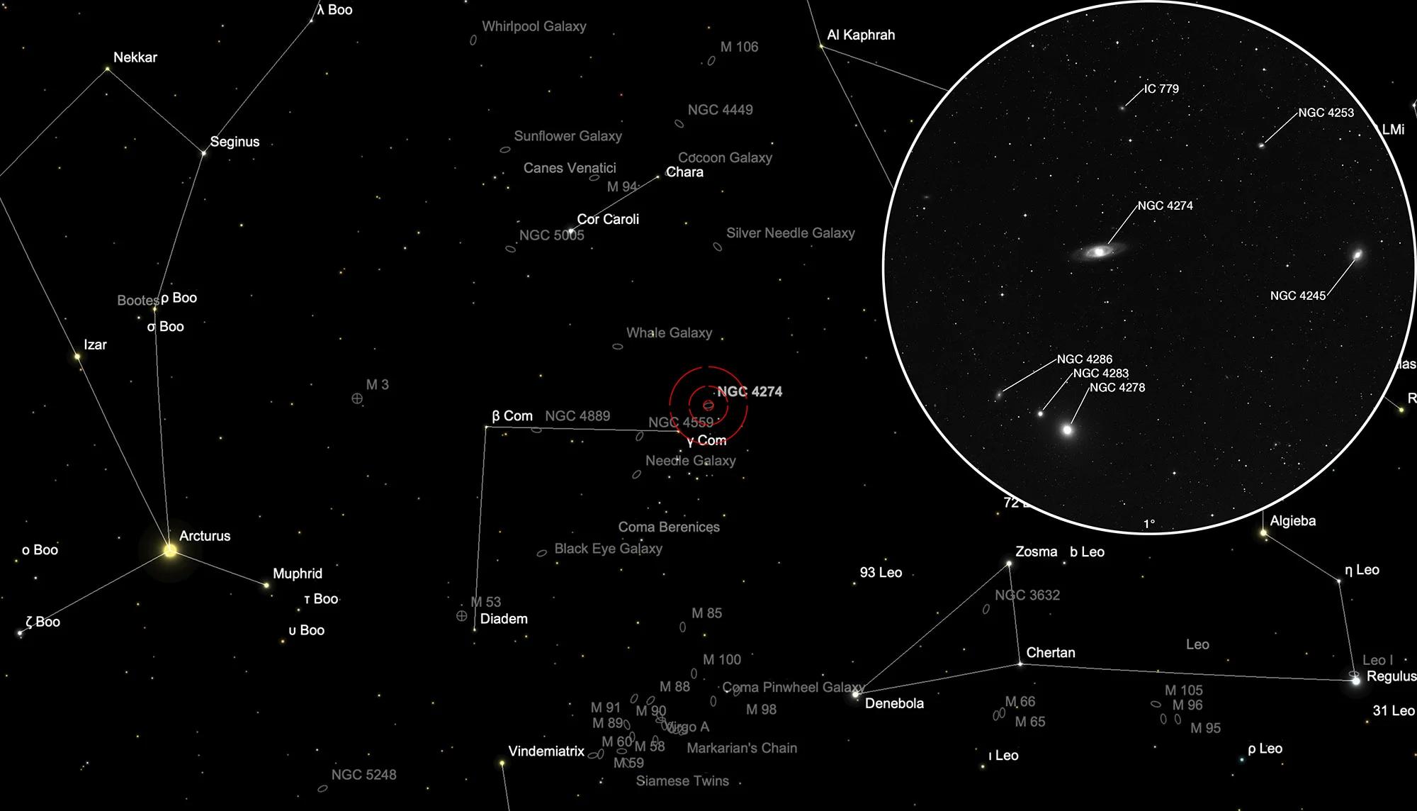 Karte NGC 4274