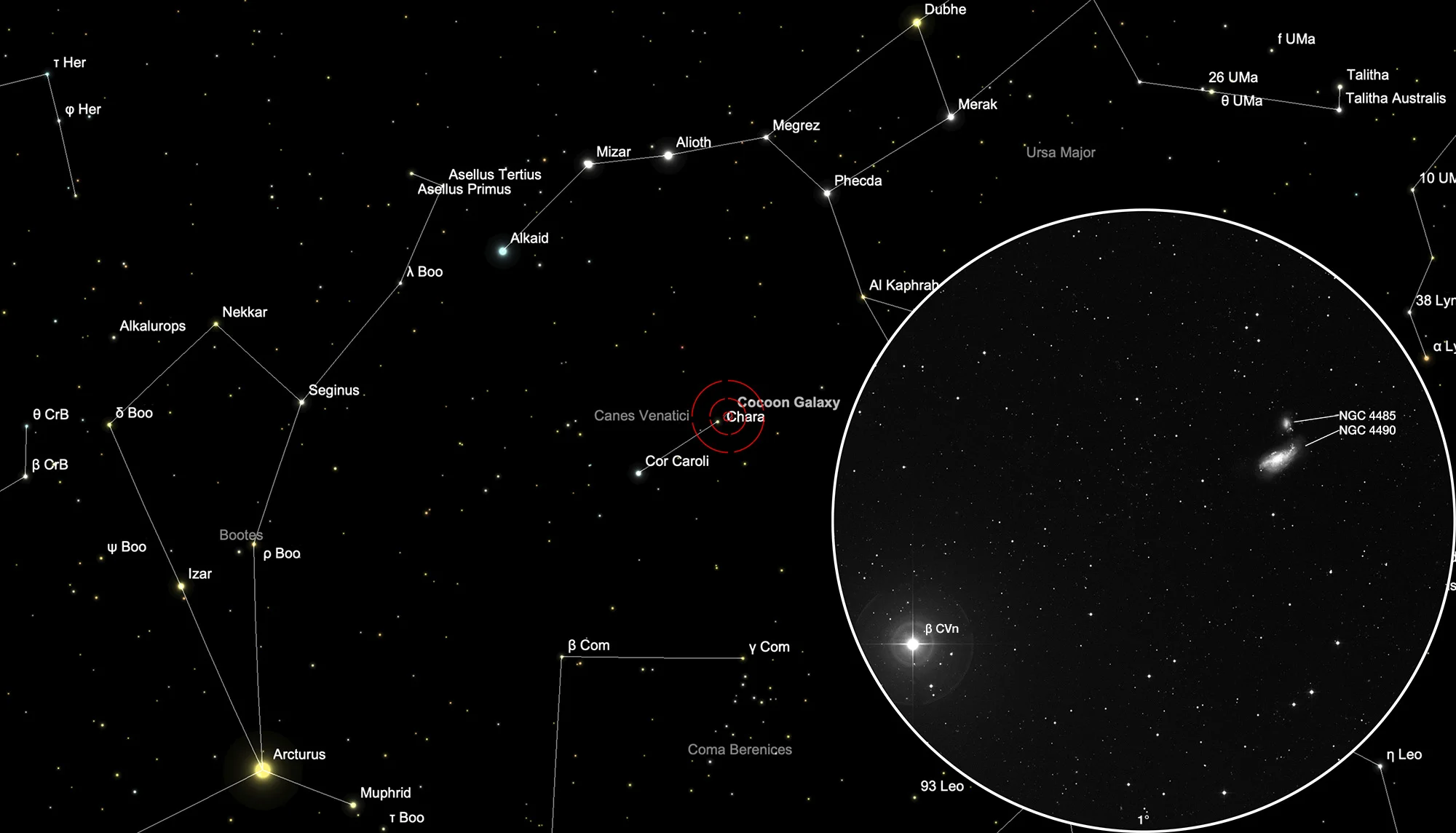 Karte NGC 4490