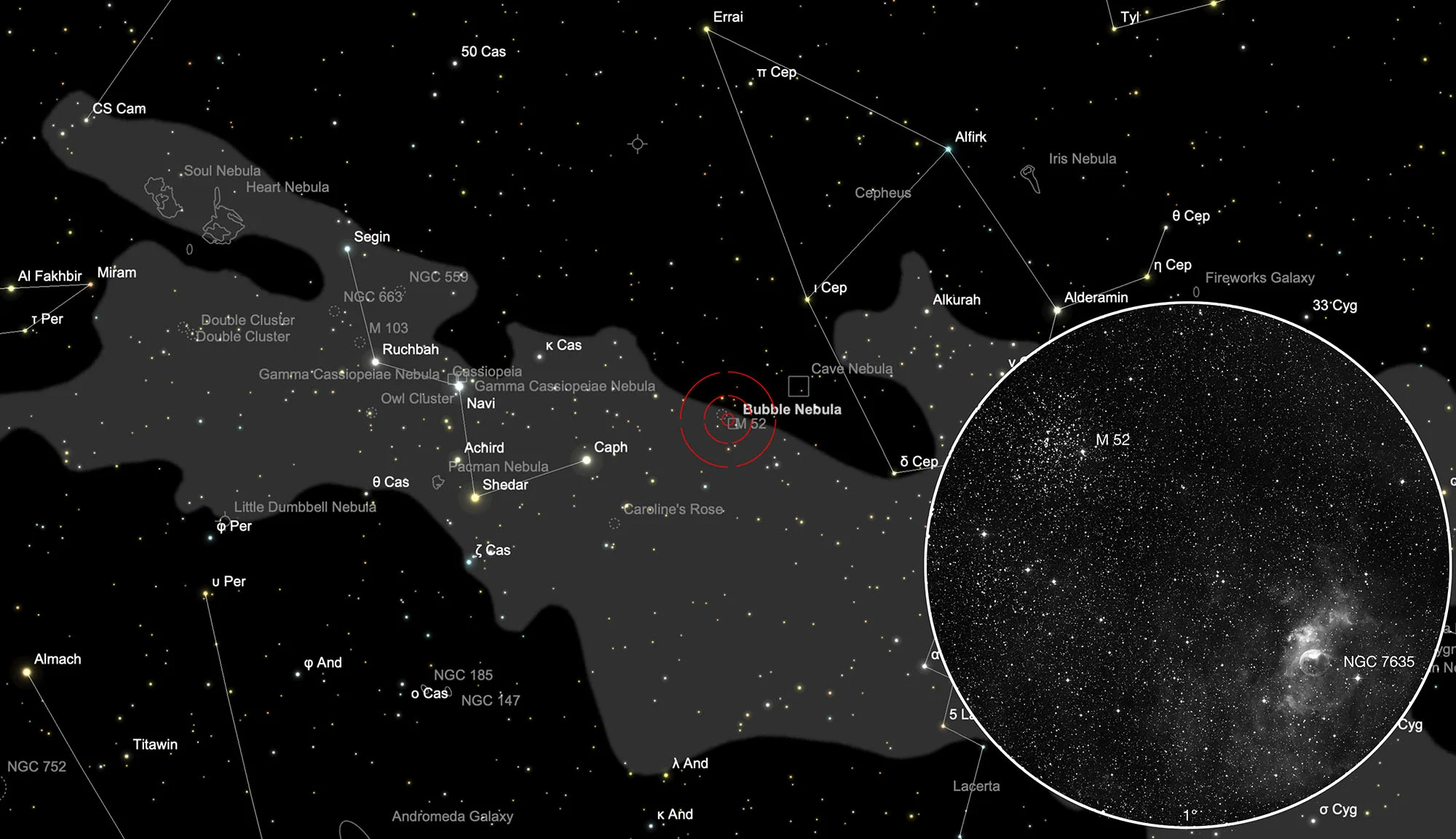 Chart NGC 7635