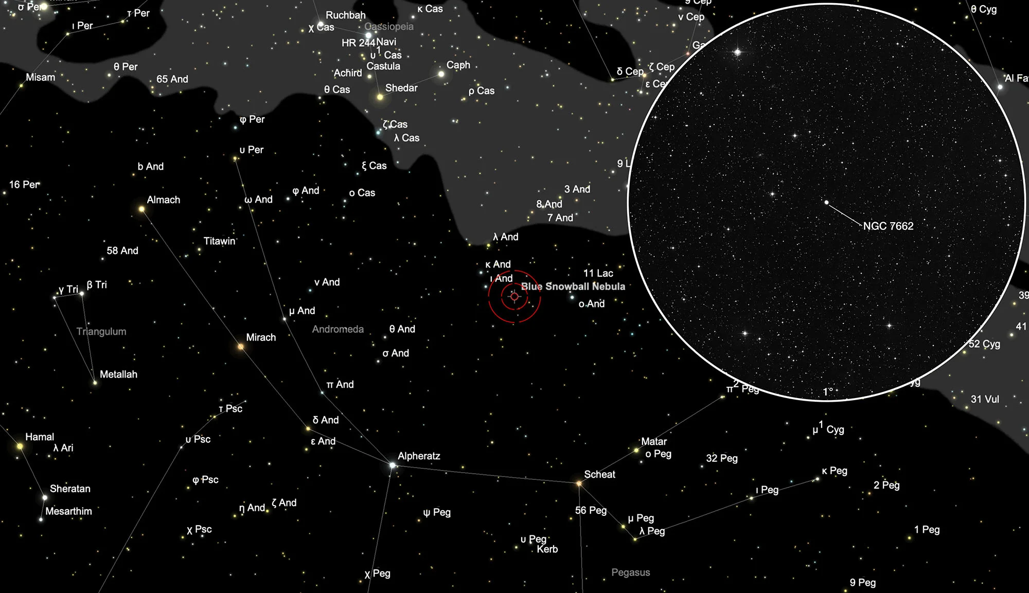 Karte NGC 7662