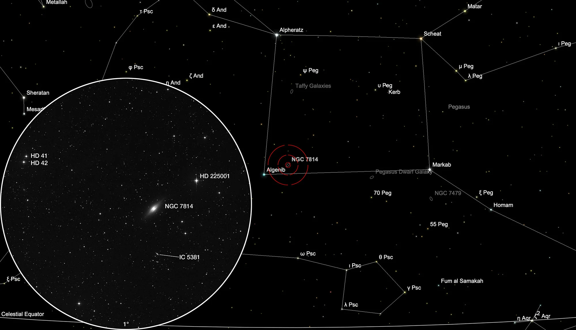 Karte NGC 7814
