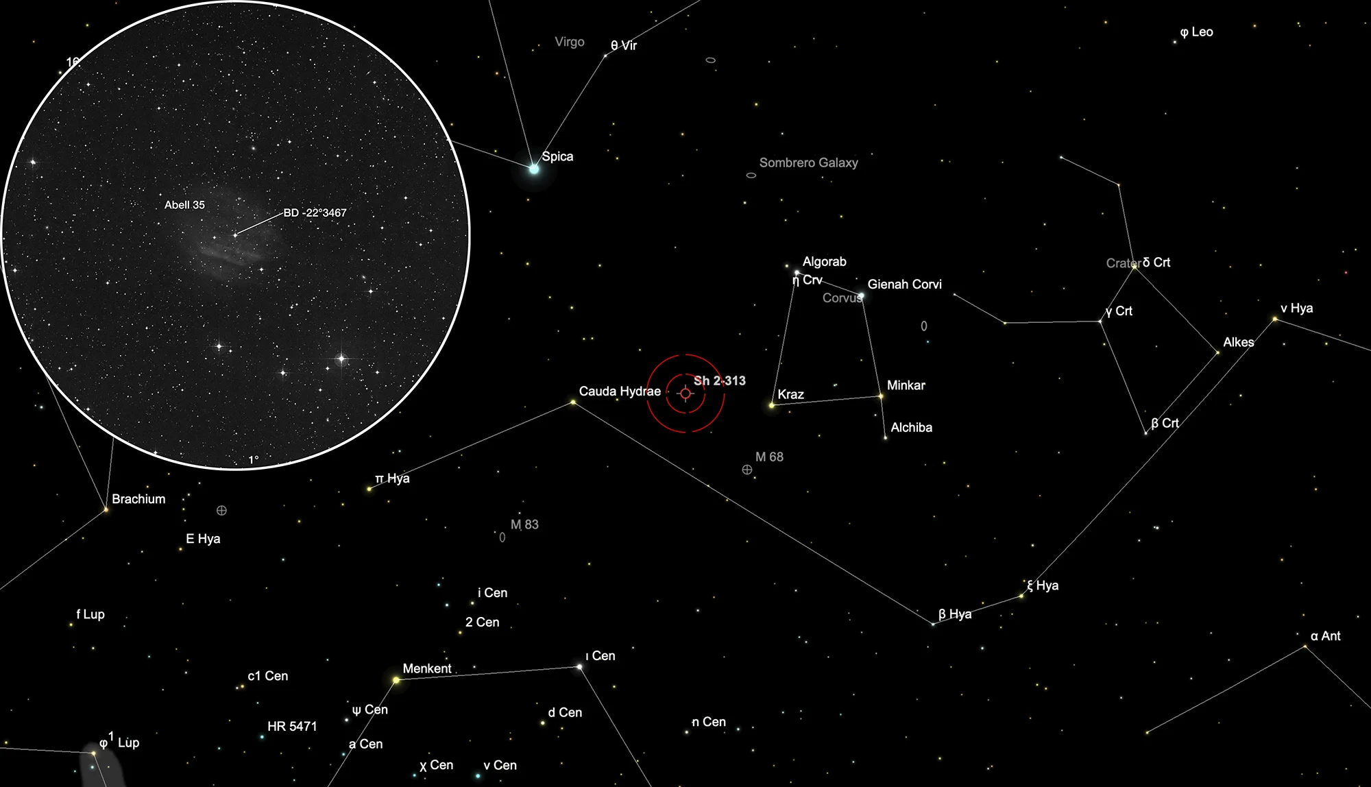 Finder Chart Planetary Nebula Abell 35