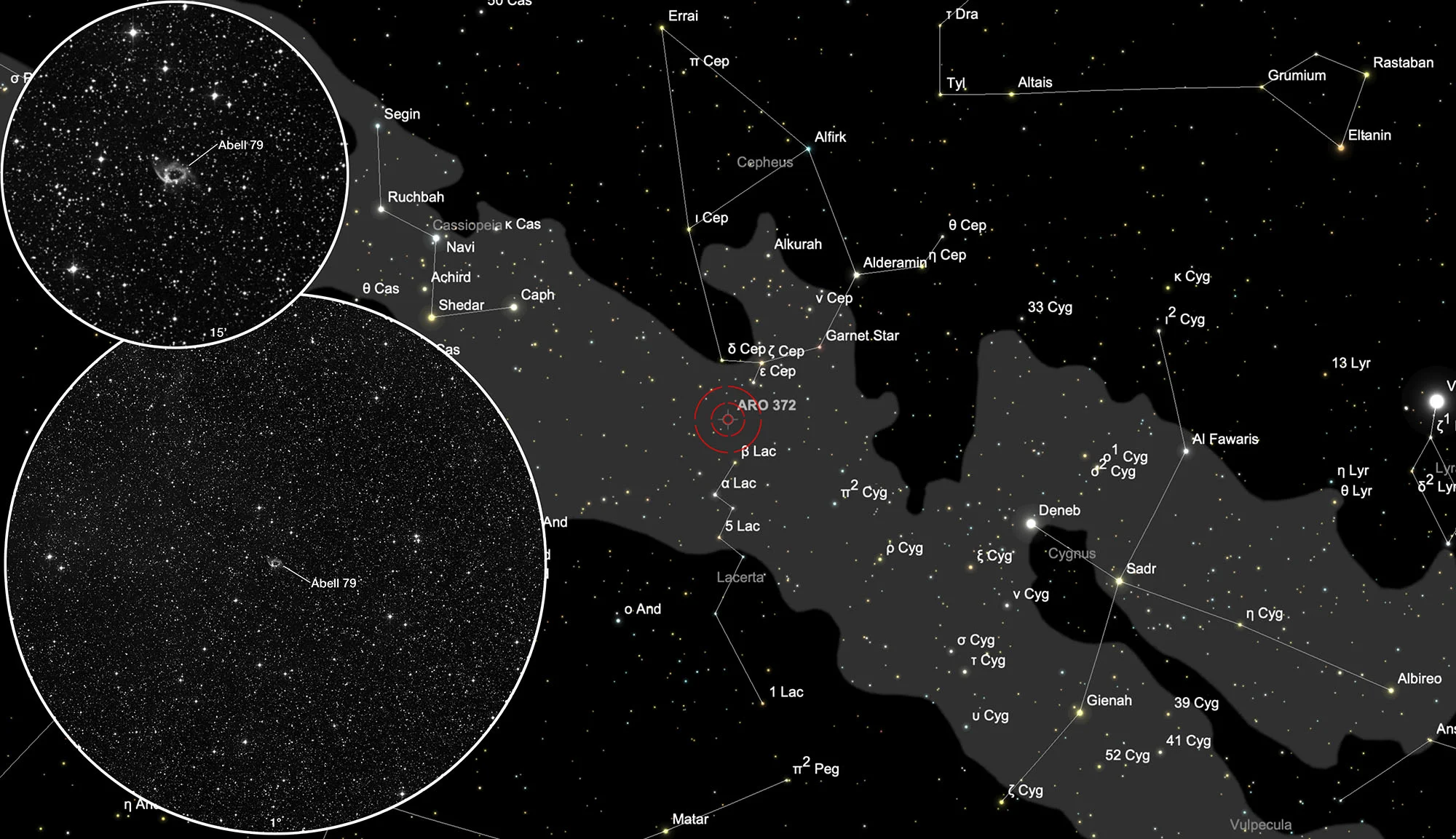 Finder Chart Planetary Nebula Abell 79