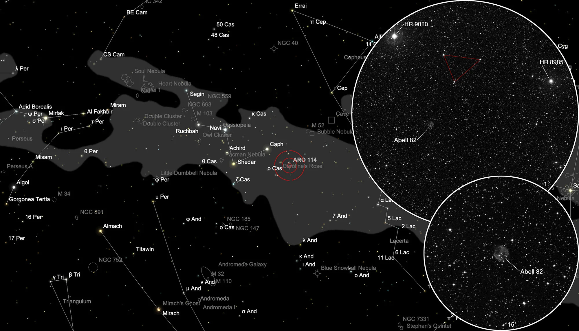 Chart Planetary Nebula Abell 82