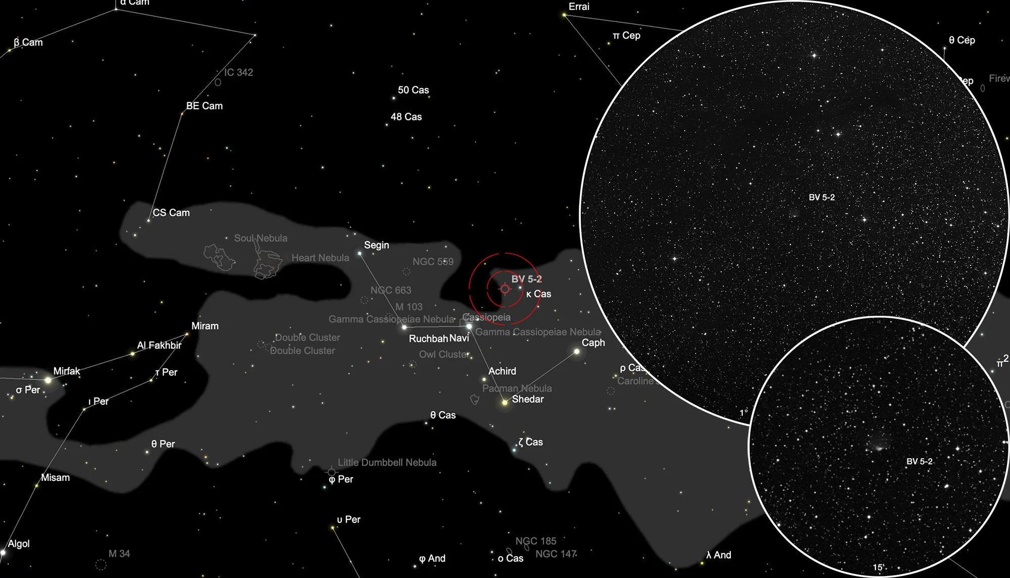 Chart Planetary Nebula BV 5-2