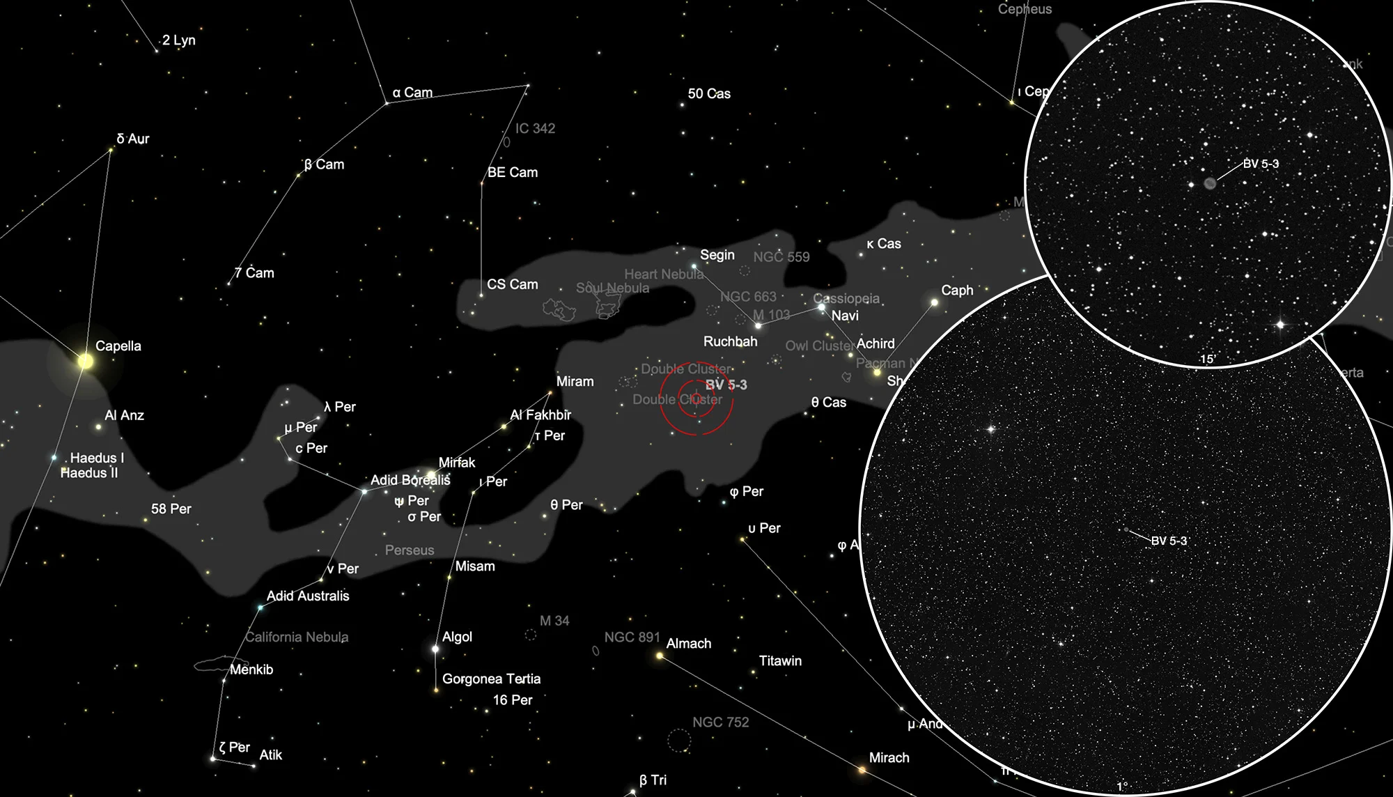 Chart Planetary Nebula BV 5-3