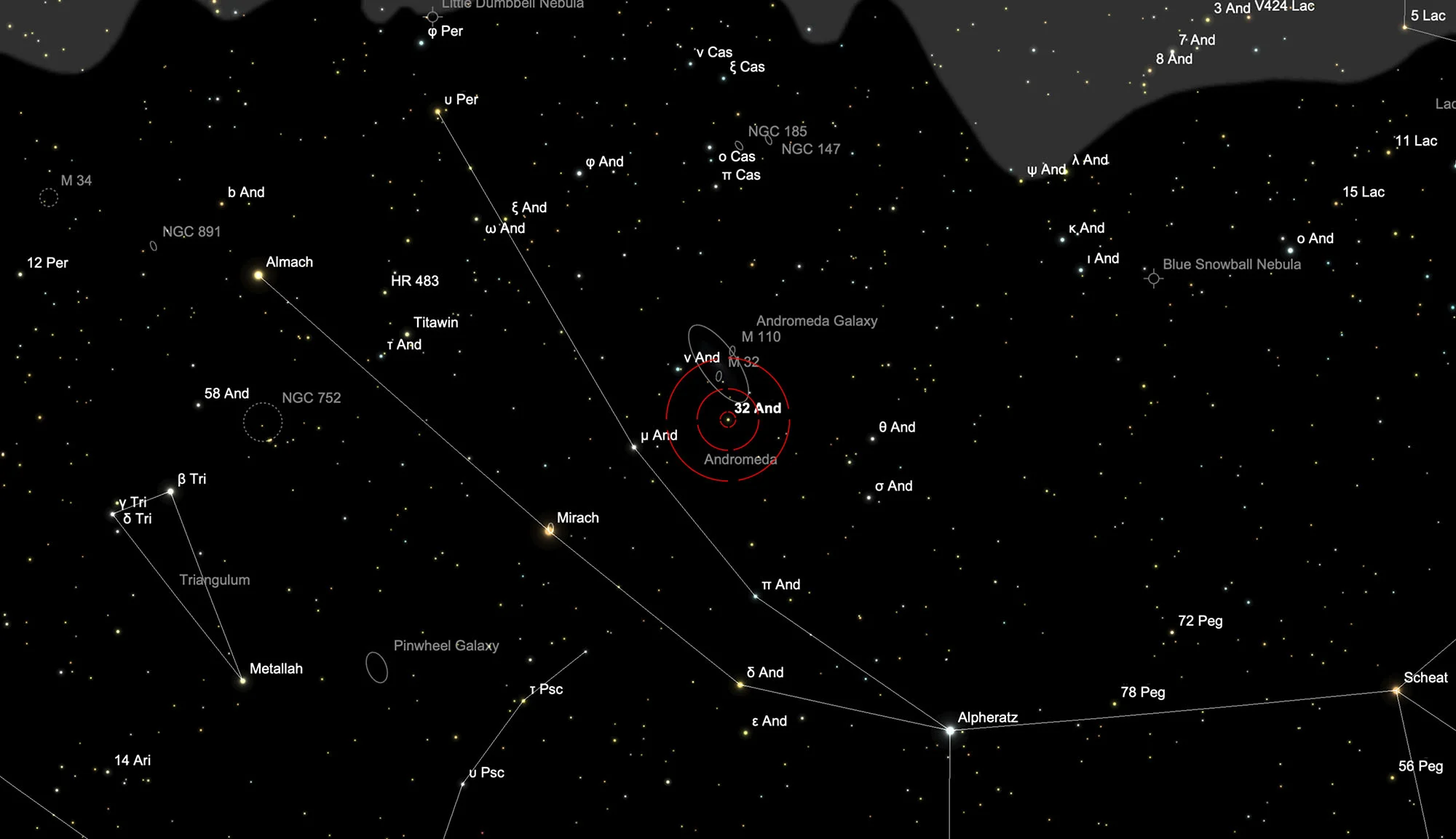 Chart Mayall II, Andromedas Globular Cluster (G 1)