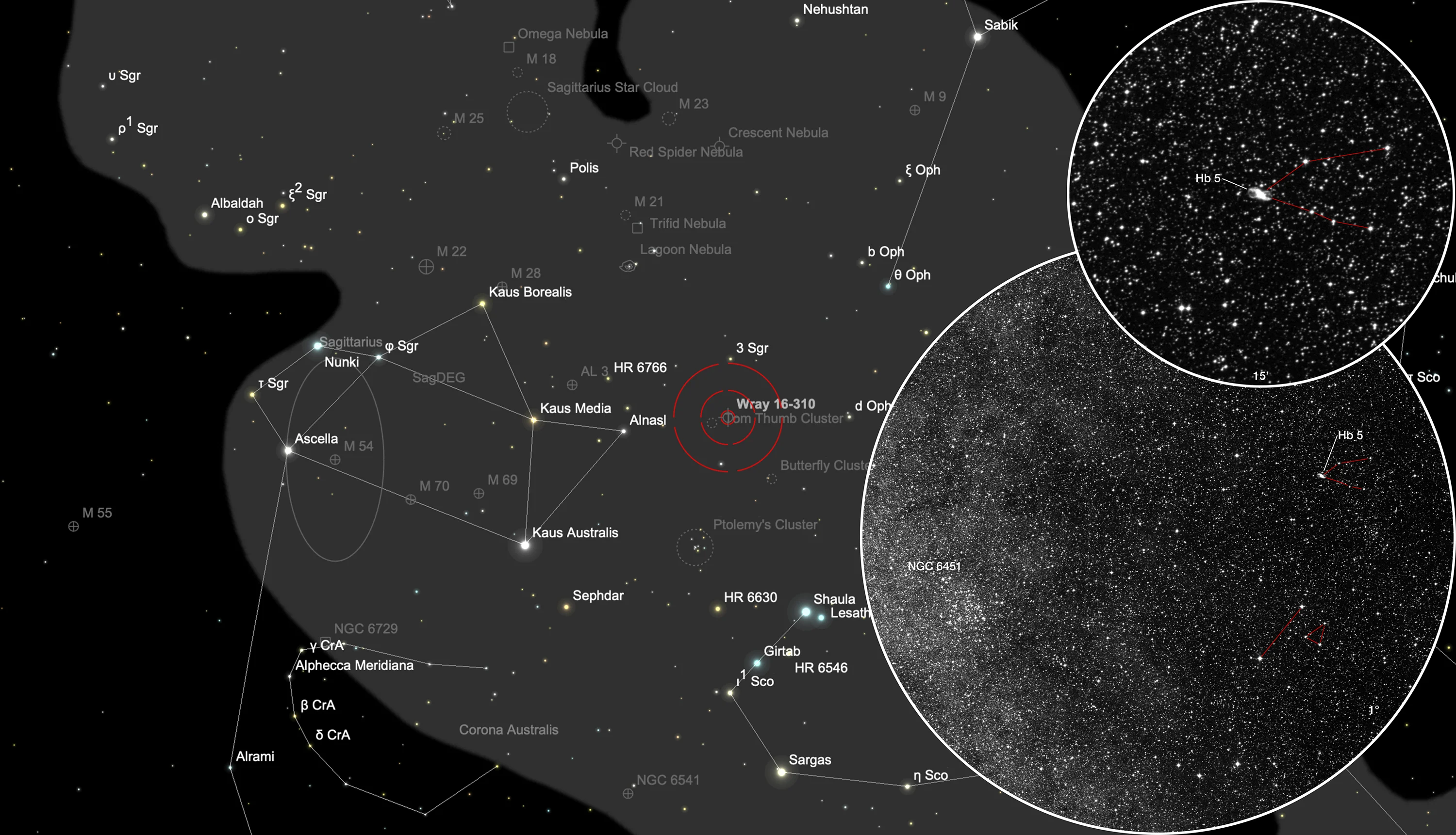 Finder Chart Planetary Nebula Hubble 5
