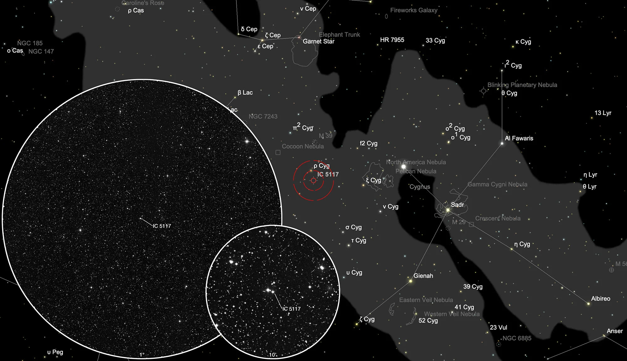 Finder Chart Planetary Nebula IC 5117