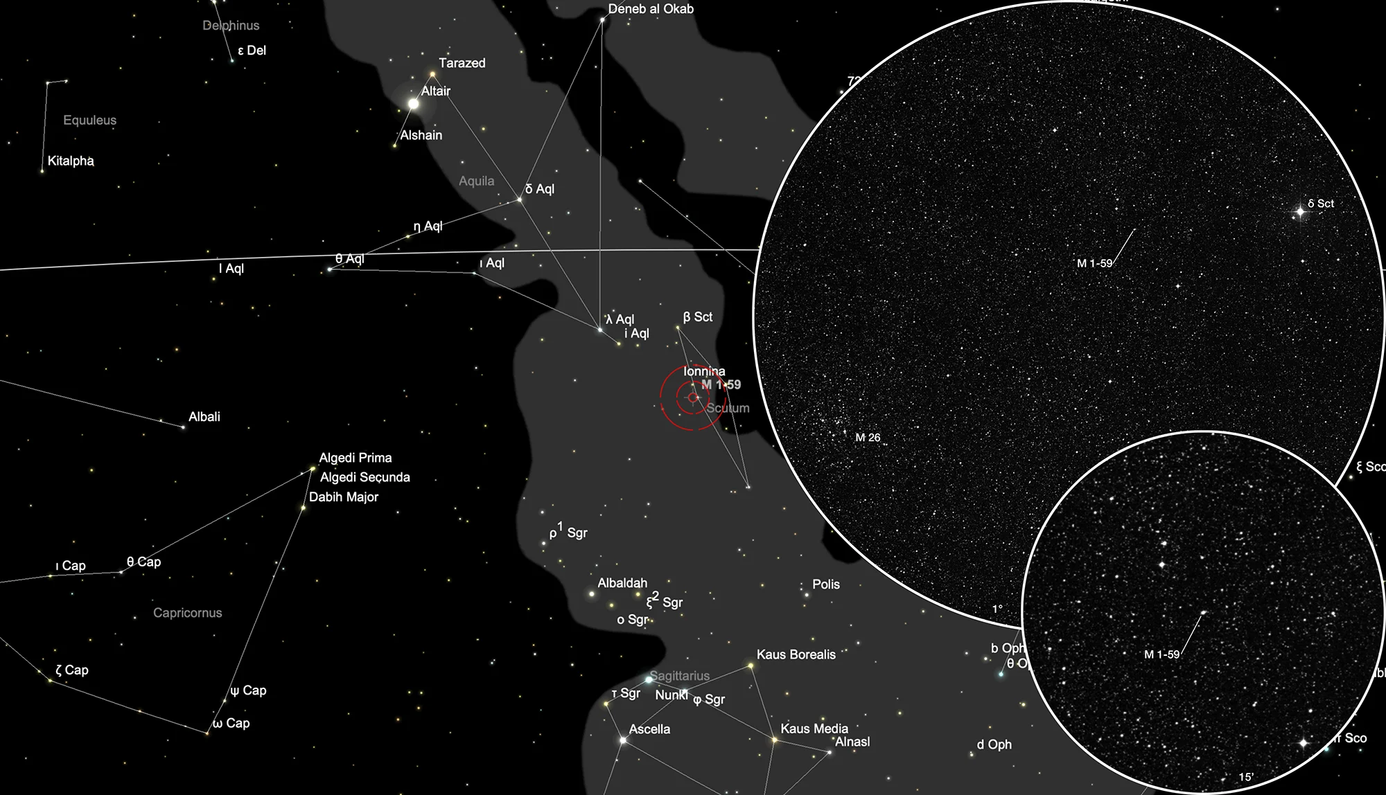 Finder Chart Planetary Nebula Minkowski 1-59