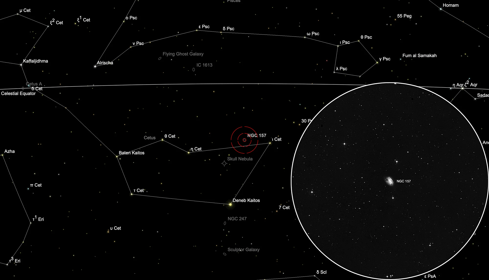Finder Chart Galaxy NGC 157