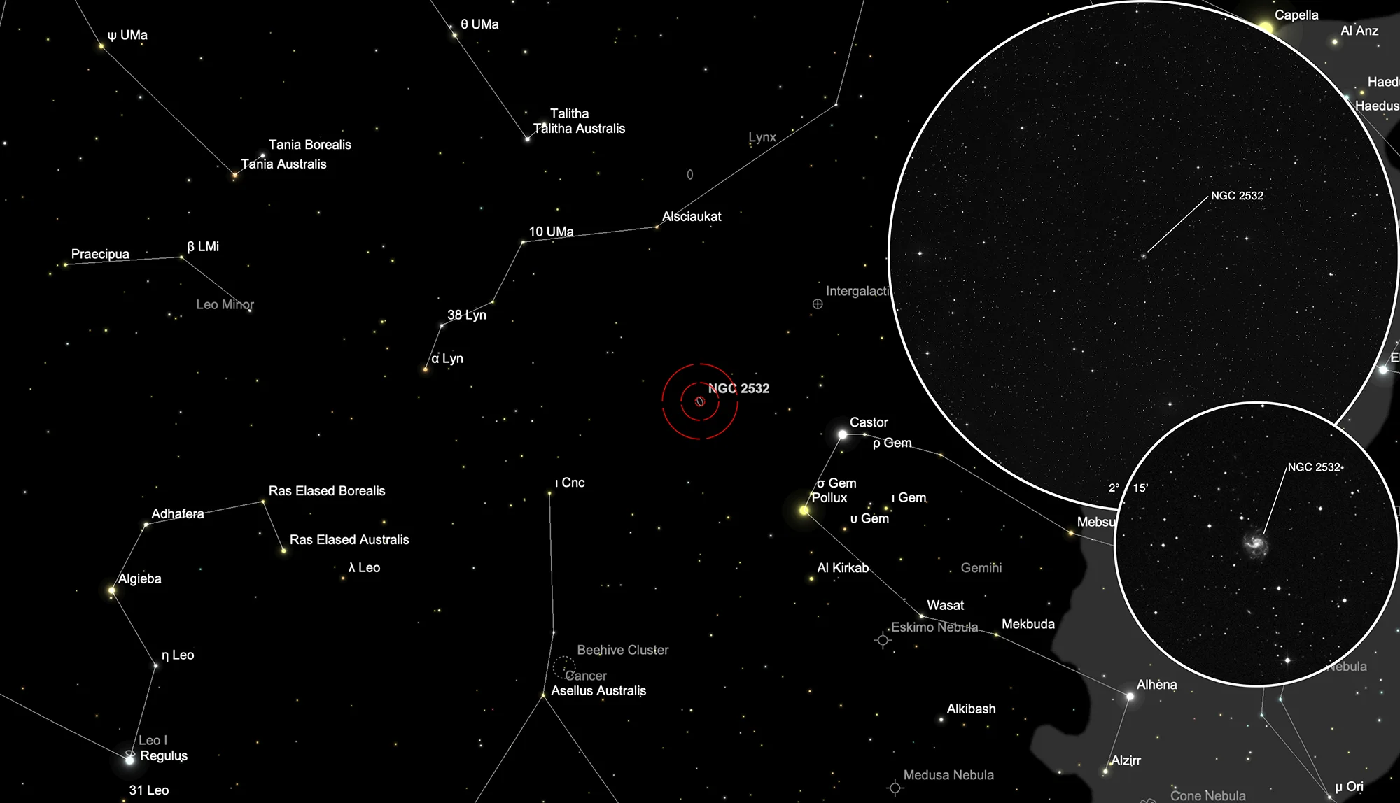 Auffindkarte Galaxie NGC 2532