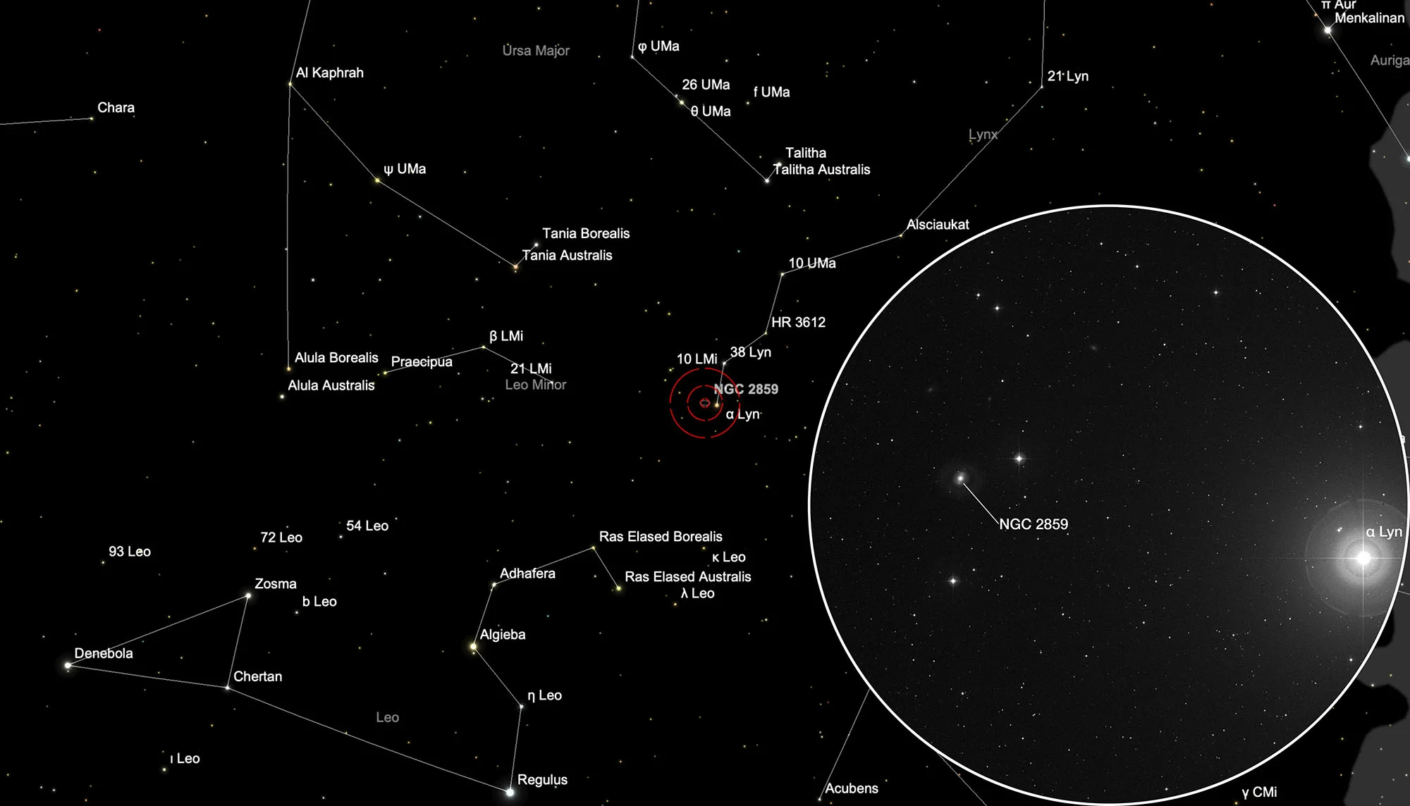 Finder Chart Galaxy NGC 2859