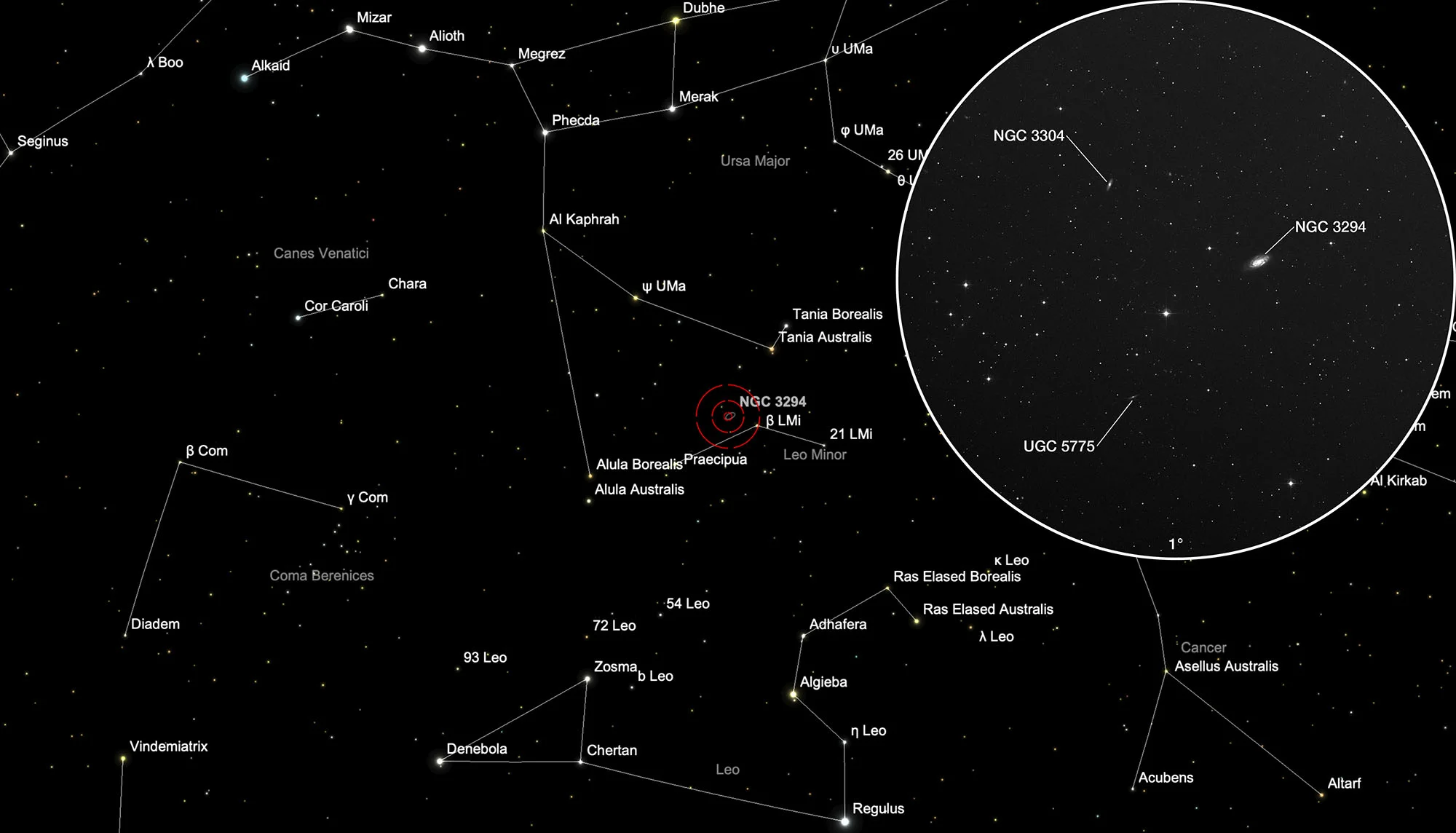 Finder Chart Galaxy NGC 3294