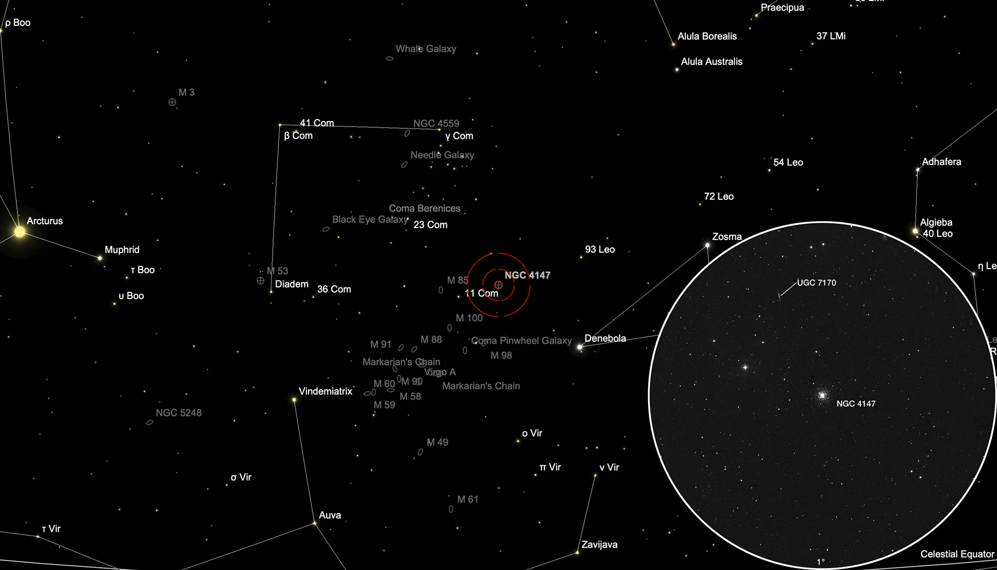 Finder Chart Globular Cluster NGC 4147