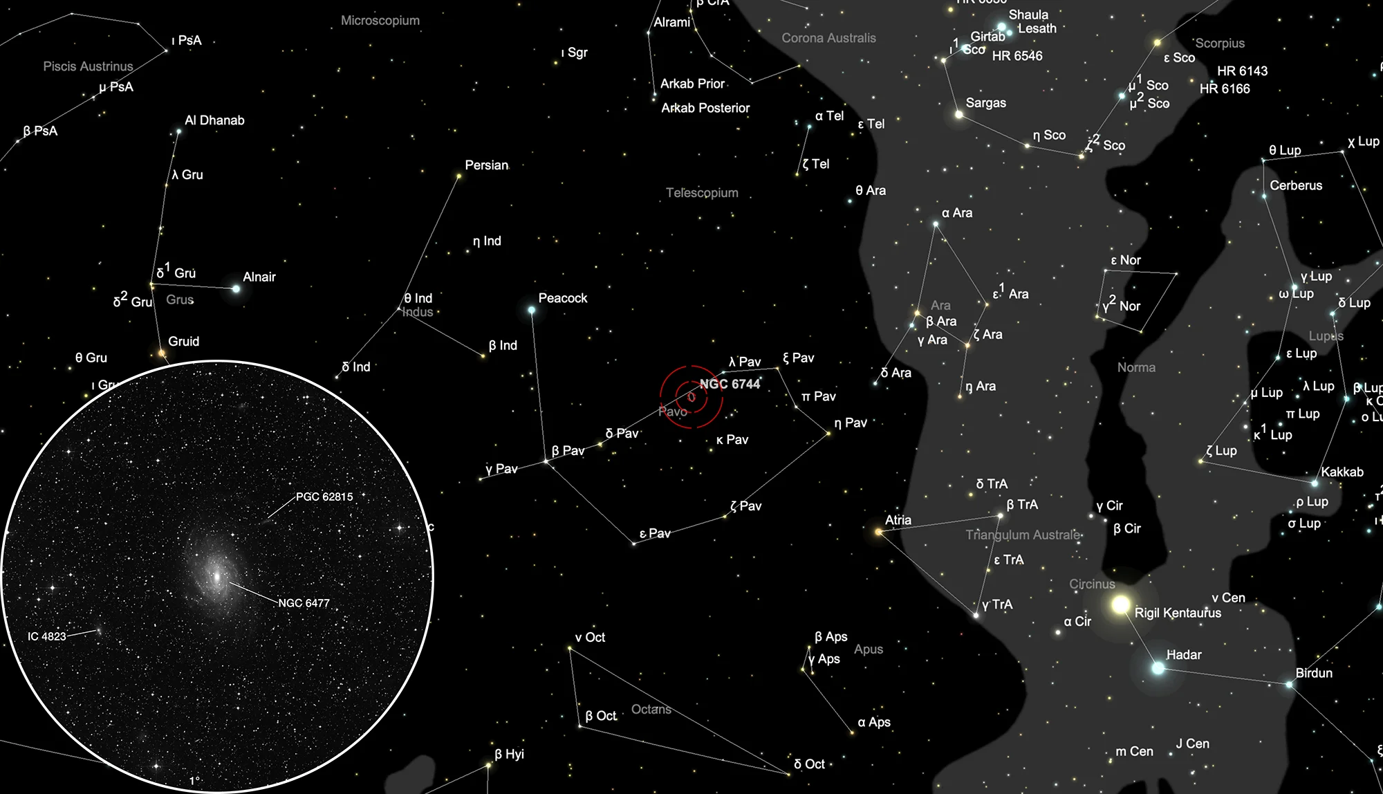 Finder Chart Galaxy NGC 6744