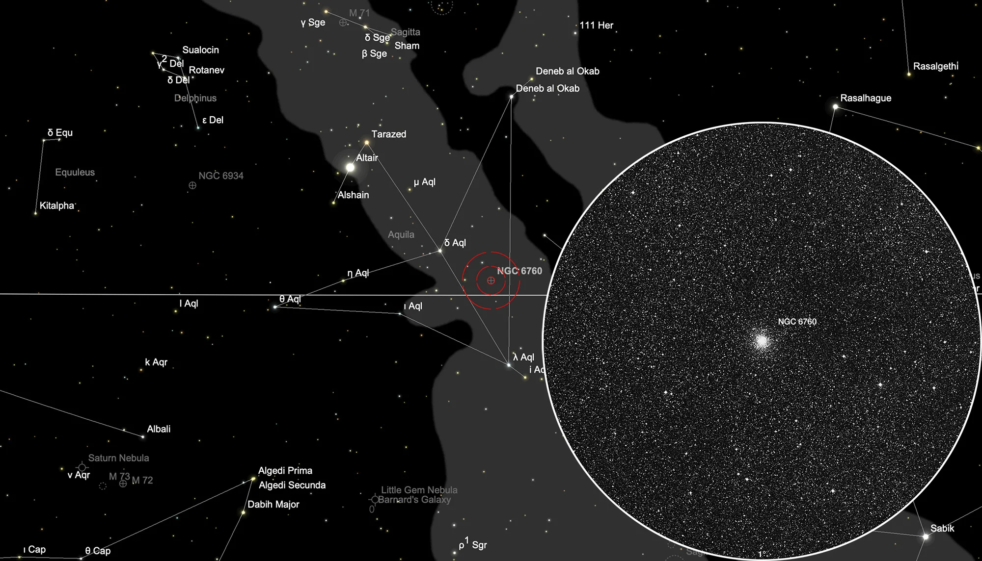 Chart Globular Cluster NGC 6760
