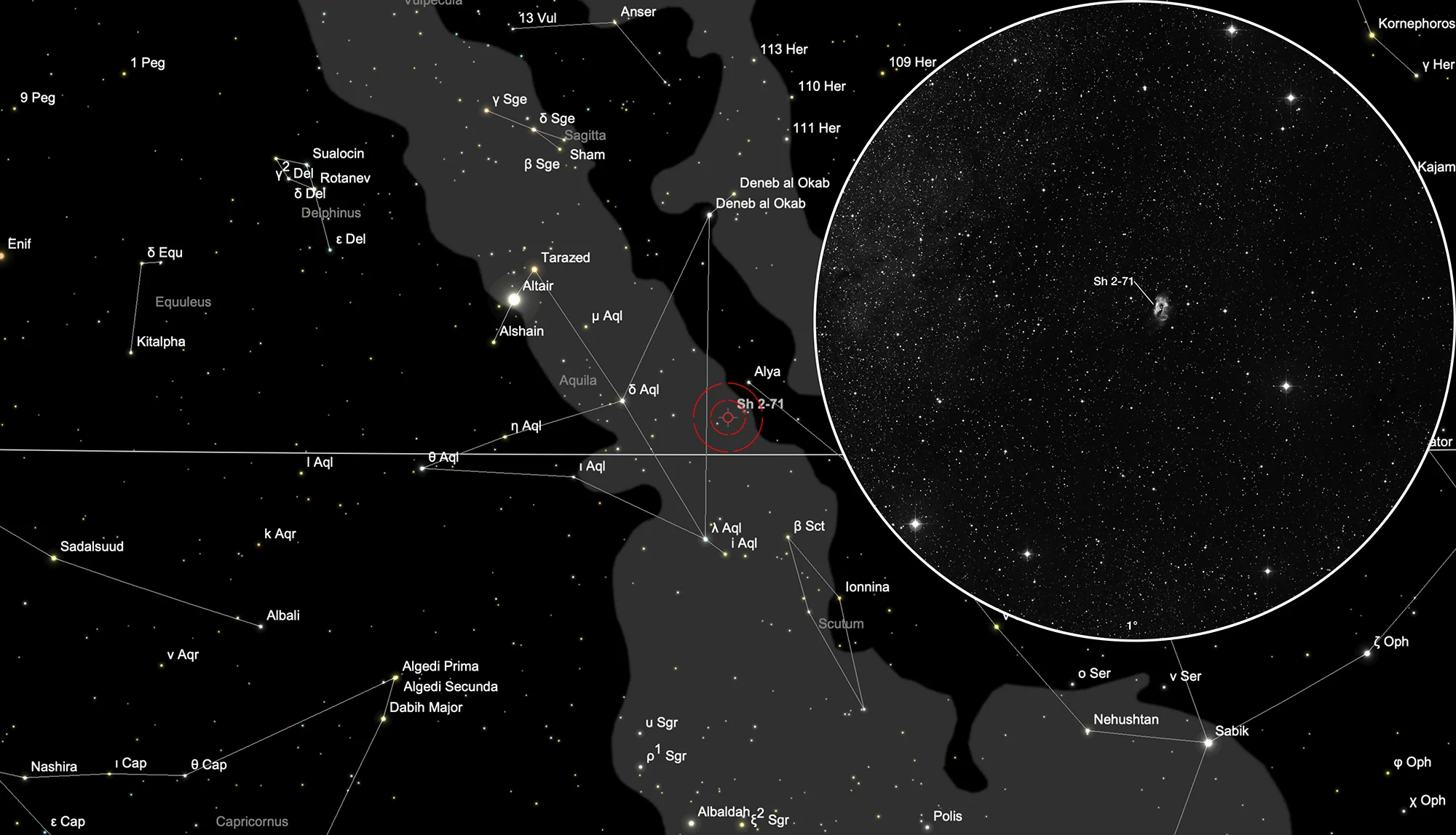 Finder Chart Planetary Nebula Sh 2-71