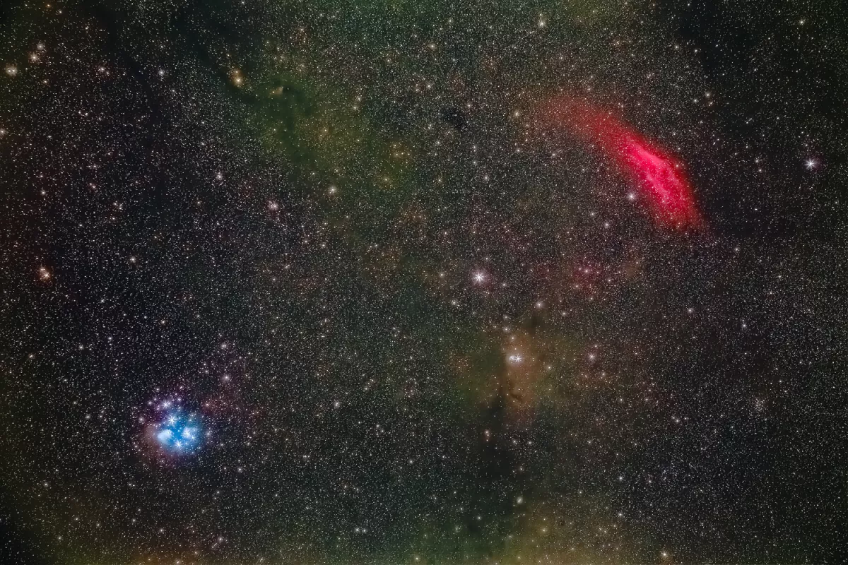 NGC 1499 + M 45